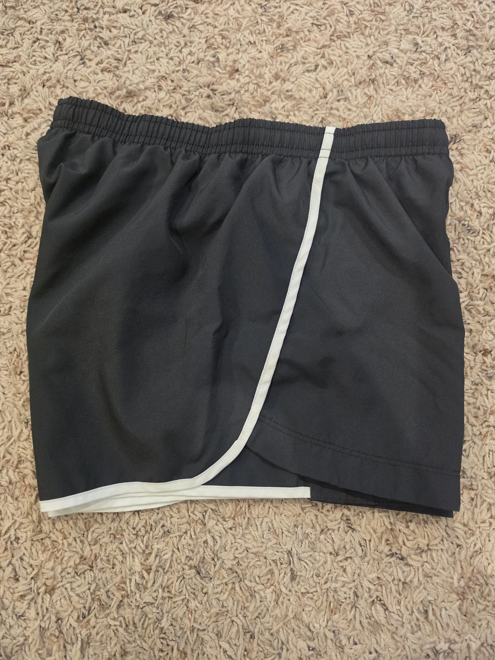 Nike Black Dri Fit Shorts with White Trim